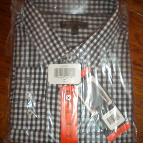 Banana Republic Men's Size XXL Blue Stretch Poplin Dress Shirt NWT - Picture 3 of 4